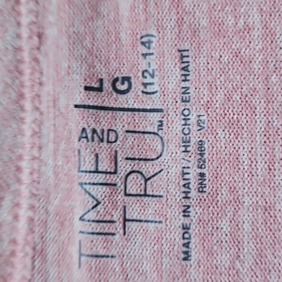 Time and Tru light pink long sleeve shirt, oversized size L - Picture 2 of 6